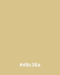 #d8c38a Solid beige color background with the hex code "#d8c38a" displayed. Useful for website design palettes.