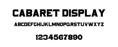 Cabaret Display Font Card