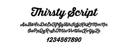 Thirsty Script Font Card