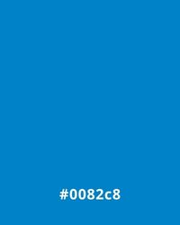 Solid blue background with hex code #0082c8, often used in website design for its vibrant, calming effect.