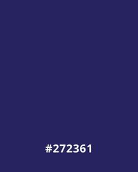 Solid dark blue color with hex code #272361, often used in website design for a modern, sleek look.