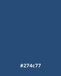 Solid blue background with hex code #274c77 at the bottom, ideal for incorporating into website design themes.