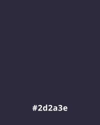 #2d2a3e Dark purple background with hex code #2d2a3e, ideal for website design accents.