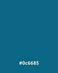 #0c6685 Solid teal color background with hex code #0c6685, useful for website design elements.