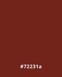 Solid maroon color background with hex code #72231a, often used in website design for warmth and richness.