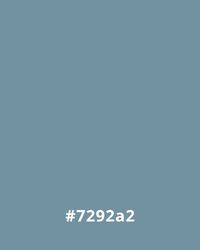 Muted blue background with hex code #7292a2, ideal for calming website design themes.