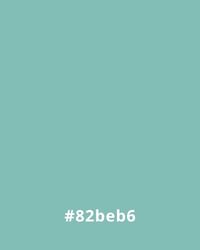 #82beb6 Turquoise color swatch with hex code #82beb6, ideal for website design backgrounds.
