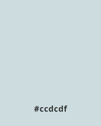 #ccdcdf Light blue color sample with hex code #ccdcd3, useful for website design backgrounds.