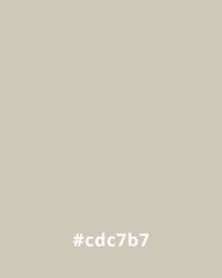 Beige color swatch with hex code #cdc7b7, useful for website design and digital projects.
