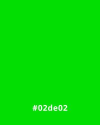Solid bright green background with hex code #02de02, ideal for vibrant website design.