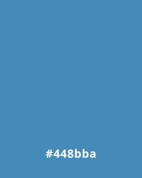 Blue background with hex code #448bba, commonly used in website design for a calming and modern aesthetic.