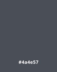 #4a4e57 Dark gray color swatch with hex code #4a4e57, used in website design for a sleek, modern aesthetic.
