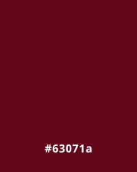 Deep maroon color with hex code #63071a, often used in website design for a rich, elegant aesthetic.