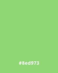 Light green color with hex code #8ed973, ideal for website design backgrounds, offering a fresh and vibrant aesthetic.