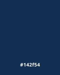 Dark blue color (#142f54), often used in website design for a modern, professional look.