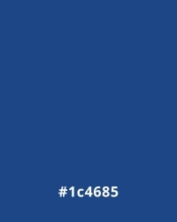 Solid blue background with a hex color code #1c4685 at the bottom, suitable for website design aesthetics.