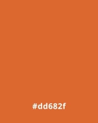 Solid orange background with the hex code #dd682f, useful for website design color schemes.