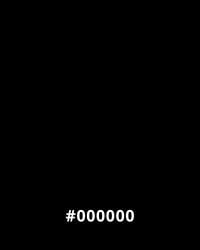 Solid black background with the hex color code #000000 displayed, essential for dark-themed website design.
