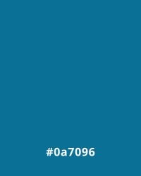 #0a7096 Solid cyan background with hex code #0a7096, ideal for website design.