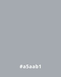 #a5aab1 Solid grey background with hex code #a5aab1, useful for website design color schemes.