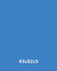 Solid blue background with hex code #3c82c5, ideal for calming website design themes.
